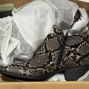 Snakeskin Ankle Boots